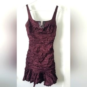 BCBG MaxAzria Wine mini dress STUNNING
